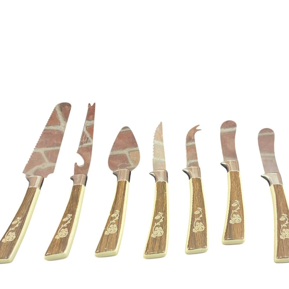 Vintage Lifetime Cutlery 7‎ Pc Set Sheffield England Stainless Steel Retro